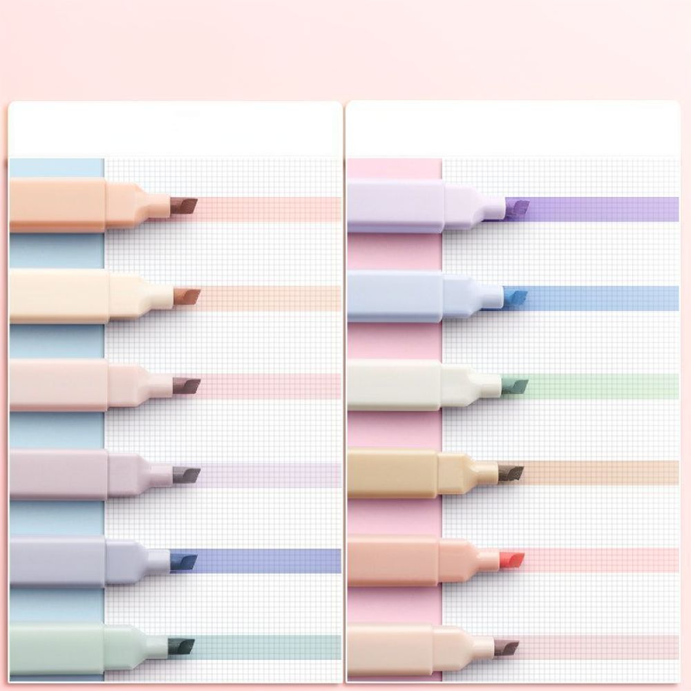 Aesthetic Pastel Highlighters  - Pastel Highlighter Set Double Ended recension och pris